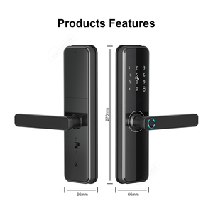 <span class=keywords><strong>Serrure</strong></span> de porte intelligente numérique compatible Matter et <span class=keywords><strong>HomeKit</strong></span>, électronique, WiFi, application Tuya TTLock, poignée biométrique à empreinte digitale - Product Image 5