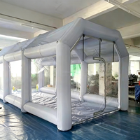 Tente gonflable portable en bâche PVC peinte par pulvérisation pour 6-8 personnes, atelier de peinture automobile, camping extérieur, exposition, traitement esthétique automobile