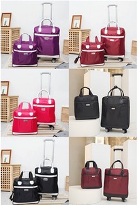 2 Pcs in 1 Set Fashion Waterproof <b>Foldable</b> <b>Trolley</b> Travel Luggage with Tote Handbag for Lady Women RTS Bulk Mixed Order - Product Image 2