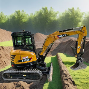 Mini-excavatrice SANY SY35U d'occasion de 3,8 tonnes, moteur Sany, moteur PLC, rotation zéro, compacte, pour travaux de construction, aménagement paysager et agriculture - Product Image 1