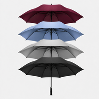 Parapluies de golf haute visibilité en gros, parapluie droit coupe-vent monocouche de 30 pouces, parapluie personnalisé avec logo