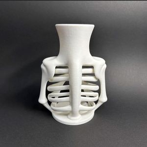 <b>Halloween</b> Festive Party <b>Decor</b> Rib Cage Holder Gothic Bone Style 3D Printed Desk Planter Skeleton Ribcage Flower Vase - Product Image 2
