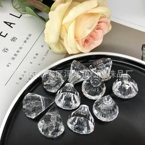 Acrylic Pendant Drill 24x25mm Diamond Shape For DIY Jewelry Accessories Durable Geometric Handle <b>Knob</b> - Product Image 1