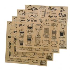 Kit de papier alimentaire imprimé de qualité alimentaire personnalisé, papier d'emballage alimentaire, 7 pour les articles de boulangerie, doublure de plateau - Product Image 5