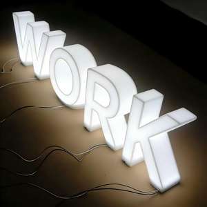 Letrero para Tienda, Letrero Interior para Puerta, Paneles de Señalización, Luces LED Colgantes, Letras 3D de Acero Inoxidable, Letrero Luminoso Personalizado de 5000 Lúmenes para Negocios - Product Image 4