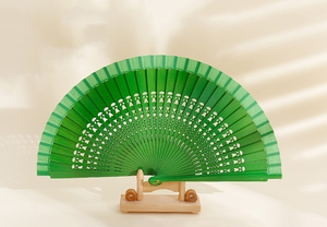 Abanico Plegable <span class=keywords><strong>de</strong></span> Madera Maciza Roja, Abanico Japonés para Boda, con 42 Varillas <span class=keywords><strong>de</strong></span> Bambú, Anillo <span class=keywords><strong>de</strong></span> Hierro, <span class=keywords><strong>Tela</strong></span> Estrecha, Pintura Ecológica Negra Pura, Novedad - Product Image 3