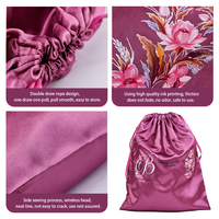 Sac à cheveux en satin personnalisé avec logo bijoux cosmétiques cadeau sac en soie emballage de cheveux sac de rangement pour perruque