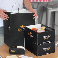 Boîte en papier jetable biodégradable et écologique personnalisée avec compartiment pour sauce, pour l'emballage de plats à emporter