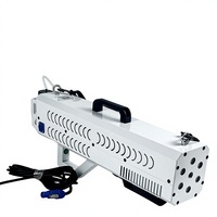 Pistolet à brouillard électrique DJ avec lumière LED RGB, canon à fumée 1500W en acier, machine à fumée portative, utilise du liquide pour brouillard, pistolet à fumée LED en acier portatif