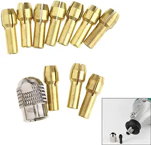 L-A Brass Collet Máy Mài Điện Mini Thay Đổi Nhanh Máy Khoan Chuck Bit Bộ 0.5-3.2Mm Đường Kính Thân 4.8Mm/0.19 ''Cho Dụng Cụ Quay