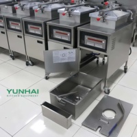 Freidora de Pollo a Presión Comercial, Equipo de Cocina Automático de Acero Inoxidable para Pollo Frito, para Restaurantes de Comida Rápida y Pollo
