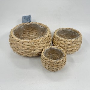 Cesta de paja tejida para el hogar y el jardín para exhibir flores - Product Image 4