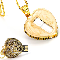 Heart Jewelry Usb Flash Drives Pendrive 1GB 2GB 4GB Capacidad real memorias usb stick 8GB pen drive
