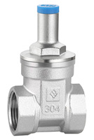Vanne d'angle manuelle triangulaire à joint souple LISHUI LS673, poignée en acier inoxydable, verrouillable à clé, filetage BSP, eau moyenne pression