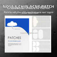 Patch anti-acné invisible et respirant en forme de croissant pour le nez, le menton et la zone T, à l'acide hyaluronique, sans huile, pour tous types de peau