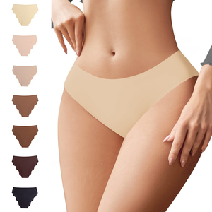 Sous-vêtements sans couture pour femmes adolescentes, grande taille - Culottes à volants en soie glacée, douces comme un nuage, séchage rapide, respirantes, une seule pièce - Product Image 1