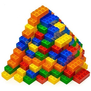130 Buah Blok Bangunan Besar Klasik Kompatibel dengan Semua Merek Utama Mainan STEM Set Bata Bangunan <span class=keywords><strong>Jumbo</strong></span> untuk Anak-anak