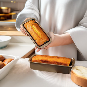 Golden Toast Box Baking Mold Set Small Medium <b>Large</b> Sizes For Home Commercial Use Oven Safe Carbon Steel Cake <b>Pan</b> - Product Image 2