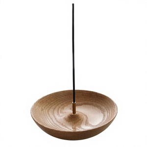 Soporte para varillas de incienso para todas las estaciones, quemador de incienso de madera duradero con forma redonda para exhibición en mesa, decoración del hogar, idea de regalo religioso - Product Image 1