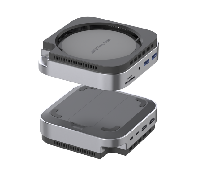 Mac Mini M4 Hub & Stand with SSD Enclosure with HDMI USB-A 10Gbps SD TF Card Reader Audio 3.5mm Mac mini M4 Dock