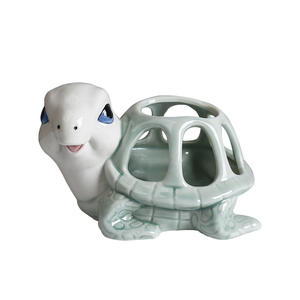 الكرتون لطيف سمين السيراميك زهور رسمت باليد الحيوان الحلي كبير المزجج النهاية بسيطة الديكور سطح المكتب - Product Image 5