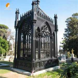 MILY Diseño personalizado Estilo único Gótico Lujo Hierro forjado Gazebo para jardín Cementerio Decoración - Product Image 3