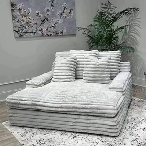 Light Luxury Wide Sitting Deep Removable Washable Thick Corduroy Fabric <strong>Sofa</strong> <strong>Bed</strong> for Living Room Bedroom for Villa Hotel - Product Image 4