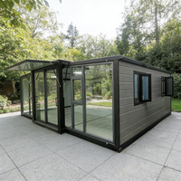 Logement portable extensible de type conteneur, maison préfabriquée pliable, personnalisation intérieure possible