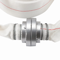 Tuyau d'incendie blanc de taille Storz 1.5 "x 30 mètres avec tuyau d'eau de couplage Storz en cuivre et aluminium pour vanne
