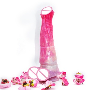 NNSX New Pink Color Horse <b>Dildo</b> With Suction Cup for G-spot Tip Head Monster <b>Dildo</b> Fantasy Long Horse Sex Toy for Women - Product Image 1