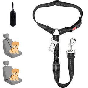 Gran oferta, cinturón de seguridad de cuerda de tracción elástica multifunción para perros, producto antimordedura para mascotas, Material de nailon, cinta sólida - Product Image 1