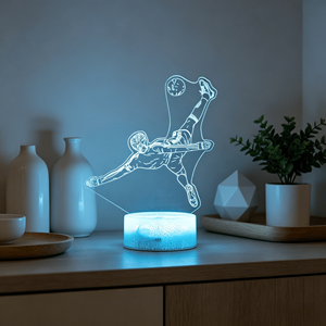 Acrylic Football Decorative 3D <b>LED</b> Night <b>Light</b> Lamp Modern Color Changing for Bedroom Plug-in Battery-Powered Home Decoration - Product Image 5
