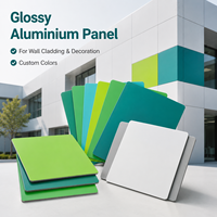 Panneau composite en aluminium brillant de 3 mm et 4 mm, plaque ACP, panneau ACM, signalétique, façade, revêtement mural extérieur