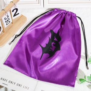 Super Soft Satin Fabric Underwear Clothes Packaging Bag Custom Logo Printed Wig Hair <b>Extension</b> Bundle Storage Dust Satin Pouch - Product Image 5
