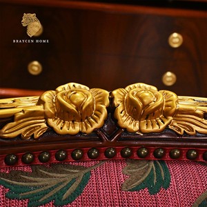 European Vintage Red Leather Couch Living Room Garden Sofas Sectional Sofa Bedroom Furniture Luxury Floor Cloud Sofa for Home - Product Image 4