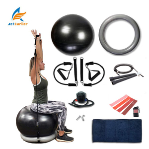 Actearlier Gym Fitness Ball 15 Kit Set con bandas de ejercicio de 65cm y cuerda de saltar - Product Image 1