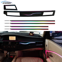 Icarsin OEM Ambient Lighting Kit untuk BMW E60 Seri 5 2003-2006 Pre-LCI M5 Peningkatan Lampu LED Interior Aksesoris Trim