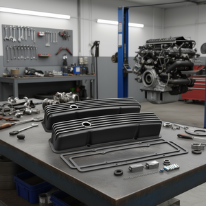 Coperchi valvole in alluminio lucidato per motori Chevy Small Block 283 302 305 327 350 400 - Product Image 2