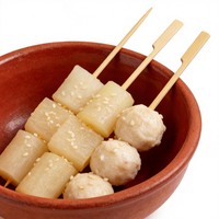 Brochettes en bambou jetables de haute qualité, écologiques, biodégradables, bâtonnets de barbecue de qualité alimentaire, pics plats