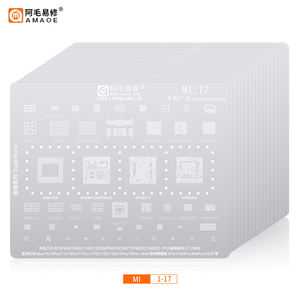 แผ่นสเตนซิลเหล็ก Amaoe BGA สำหรับรีบอลล์ ขนาด 0.12 มม. สำหรับซ่อม CPU โทรศัพท์มือถือ ซีรีส์ <span class=keywords><strong>Redmi</strong></span> <span class=keywords><strong>NOTE4</strong></span>/4X/Pro - Product Image 2