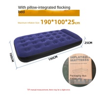 Matelas Gonflable avec Oreiller Intégré, Lit Floqué 190x100x25cm, Camping Extérieur, Vente en Gros, OEM ODM, Usine