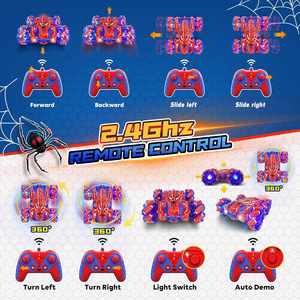Huada ánh sáng lên cử chỉ cảm biến Hai Mặt nhện trôi <span class=keywords><strong>RC</strong></span> diễn viên đóng thế xe đồ chơi dual-từ Xa cử chỉ điều khiển xe tải đồ chơi cho cậu bé quà tặng - Product Image 5