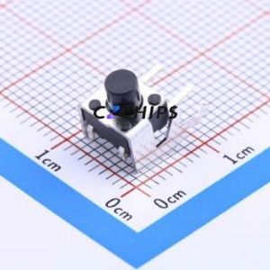 SKHHLUA010 Tactile Switch Through hole Component (THT) Switch Single Pole Single Throw Round Button Right Angle Insert 6.2mm - Product Image 1