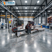 Scie à onglet CNC automatique à double tête pour découpe d'aluminium, découpeuse de fenêtres, portes et armoires de cuisine, perçage de profilés et sans bavures