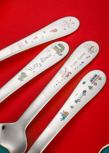 DFF0311 Carton Stainless Steel SUS 304 Kids Fork Spoon Set with Portable PP Plastic <b>Box</b> - Product Image 6