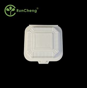 8*8 Zoll Umweltfreundliche Einweg-Lunchbox aus weißem PP-Kunststoff, Take-Away-Behälter mit 1-2L Fassungsvermögen, Moderne Schlichtheit - Product Image 2