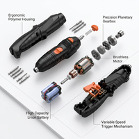 TIGER LINGUAN Gw47-24 Ensemble de tournevis électrique rechargeable, kit d'outils miniatures 47 pièces, couple de 3,5 Nm, étui rigide OEM pour usage domestique