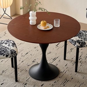 Juego de Mesa de Comedor Redonda de Madera Maciza Vintage de <span class=keywords><strong>Segunda</strong></span> <span class=keywords><strong>Mano</strong></span> para <span class=keywords><strong>Restaurante</strong></span>, Hogar, Balcón, Uso en Casa de Huéspedes con <span class=keywords><strong>Sillas</strong></span> - Product Image 3
