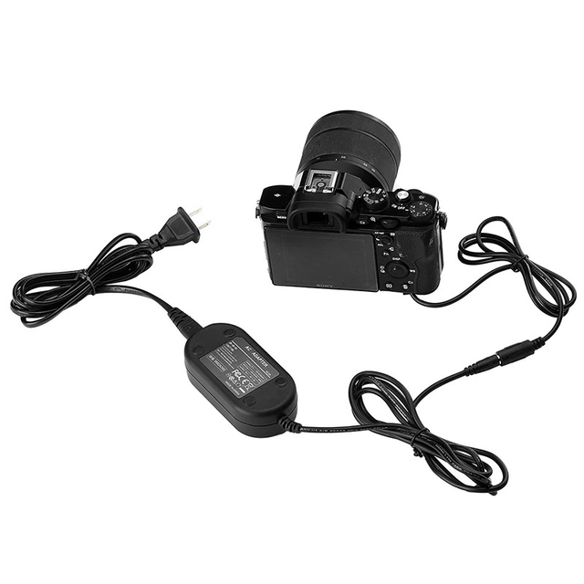 Poyinco WE007 Dummy Battery DC Coupler Power Adapter for ZV-E10 A6400 A5100 A6100 A6300 A6500 A7 A7II A7S A7SII RX10 II/IV
