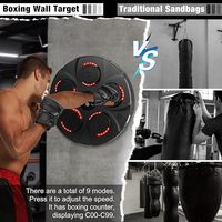 Gym à domicile Fitness exercice musique intelligente Machine de boxe cible murale LED éclairé sac de sable relaxant réaction boxe formation cible